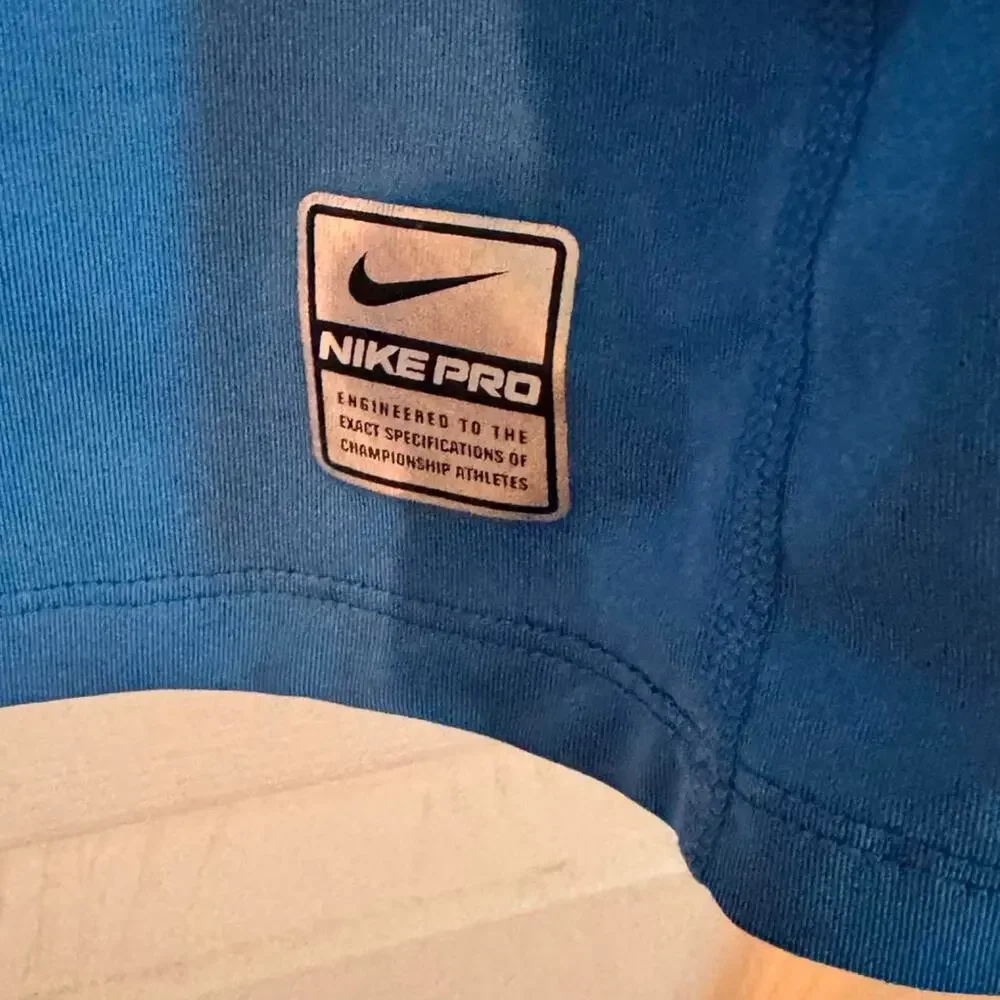 Nike pro blue v neck t shirt